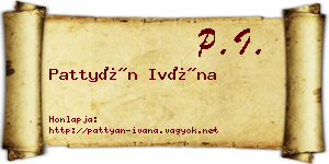 Pattyán Ivána névjegykártya